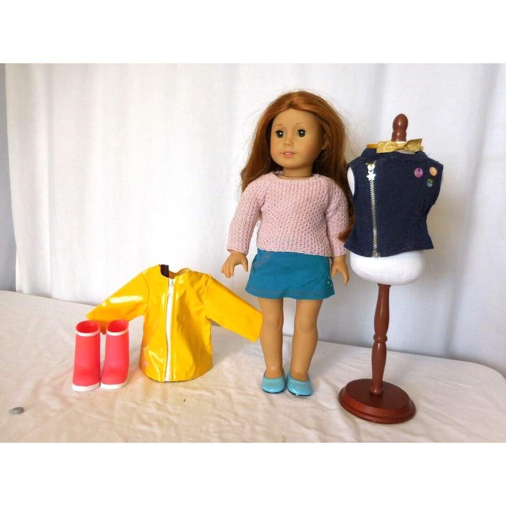 American Girl Doll Truly Me 61 + AG doll Sparkle Sweater Outfit +  Truly Me Navy
